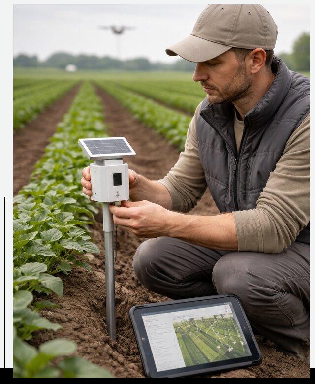 IoT мониторинг сельскохозяйственных полей и контроля в Ртищеве